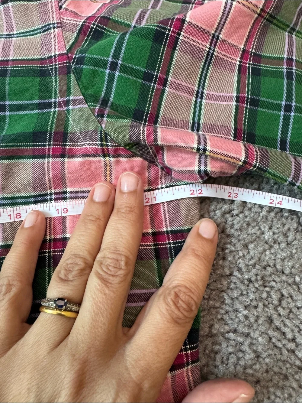 Vintage Polo by Ralph Lauren Pink & Green Plaid Button-Down Shirt - Size L